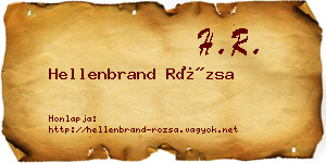 Hellenbrand Rózsa névjegykártya