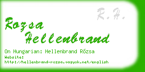 rozsa hellenbrand business card